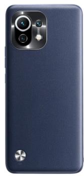 SmartDevil - Xiaomi mi 11 Plain Leder Case - Blau
